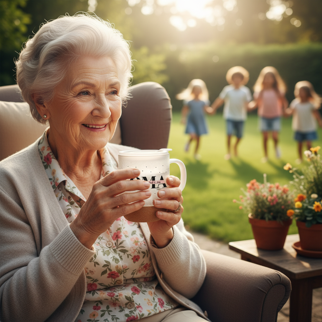Personalisierte Tasse „Stolze Oma“ – Emotionales Geschenk für Lieblingsmenschen | Keramik- & Emailletasse