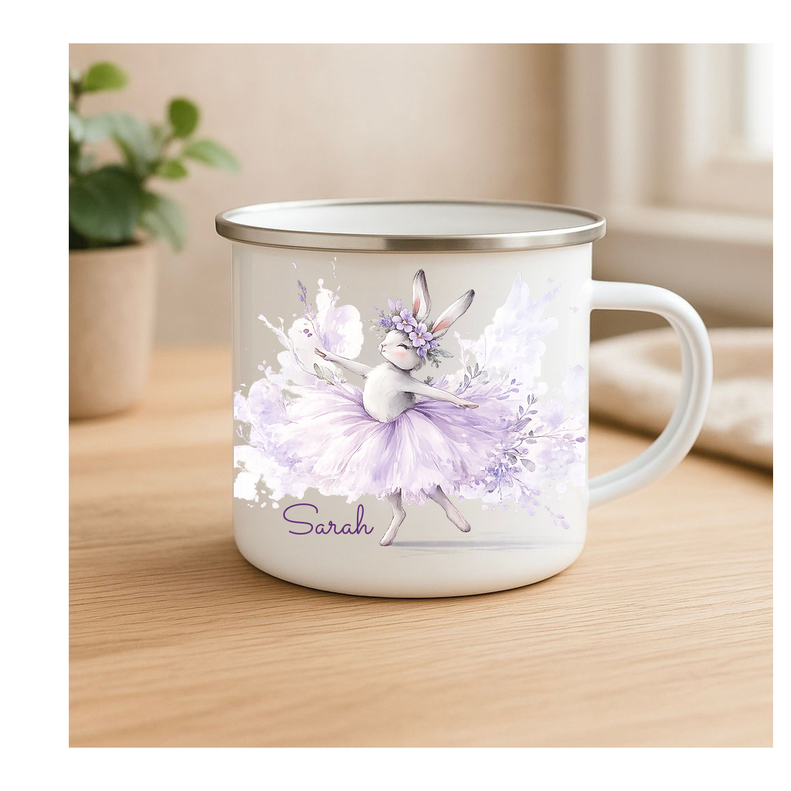 Emailletasse Ballerinahäschen