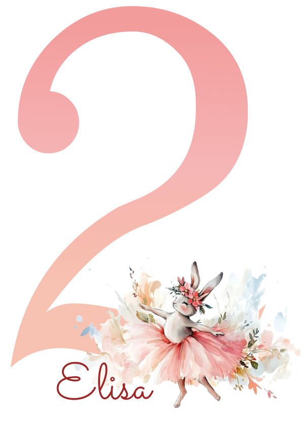 Nahaufnahme Ballerina-Hase Bügelbild, weiche, flexible Oberfläche, hochwertiger Druck