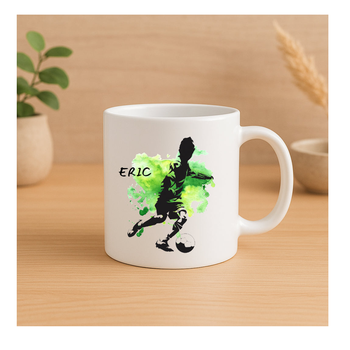 Bruchsichere Kindertasse 180 ml mit Fußballer-Motiv – leichte Kunststofftasse, beidseitig bedruckt