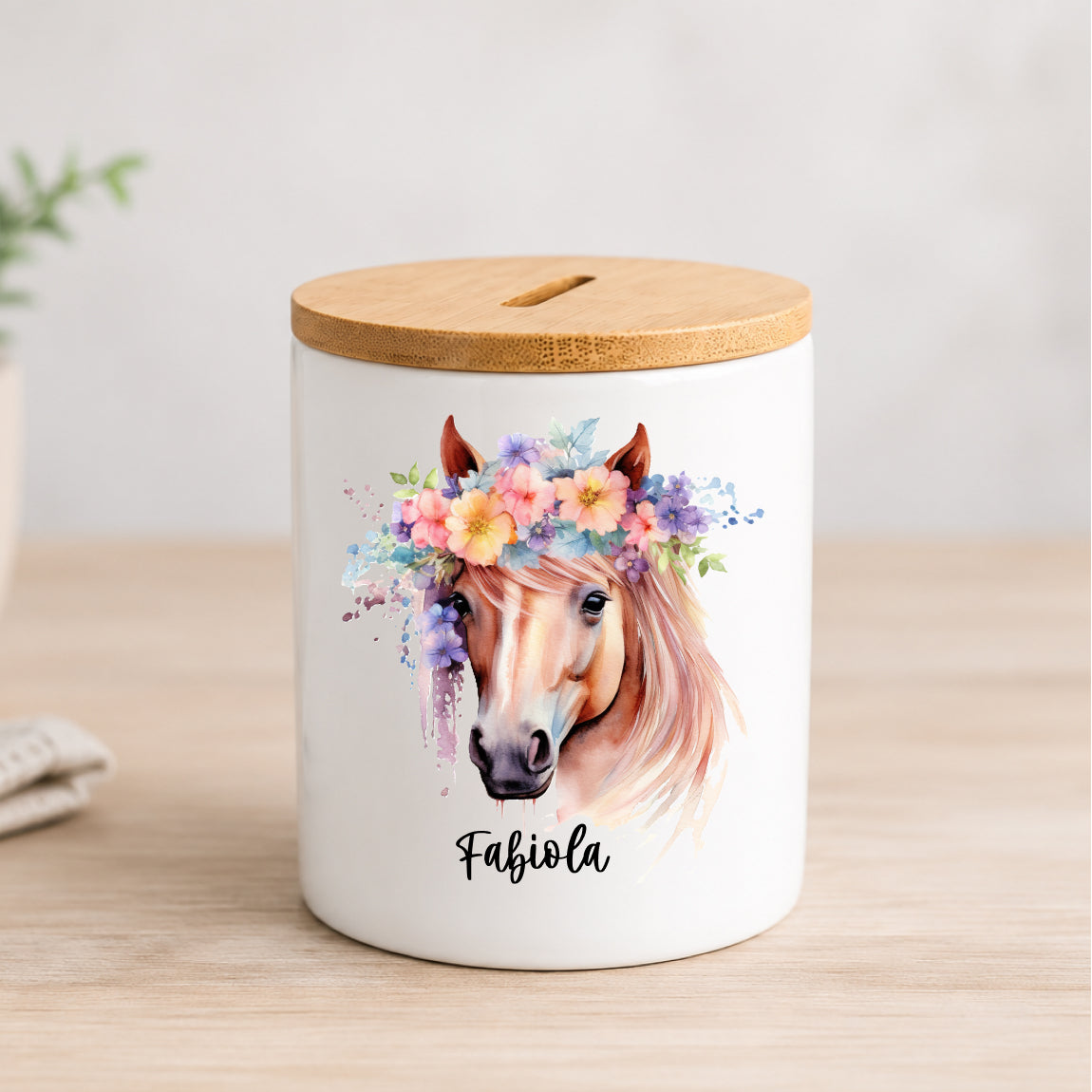 Personalisierte Spardose mit Regenbogen – Geschenk zur Geburt, Taufe, Geburtstag & Einschulung