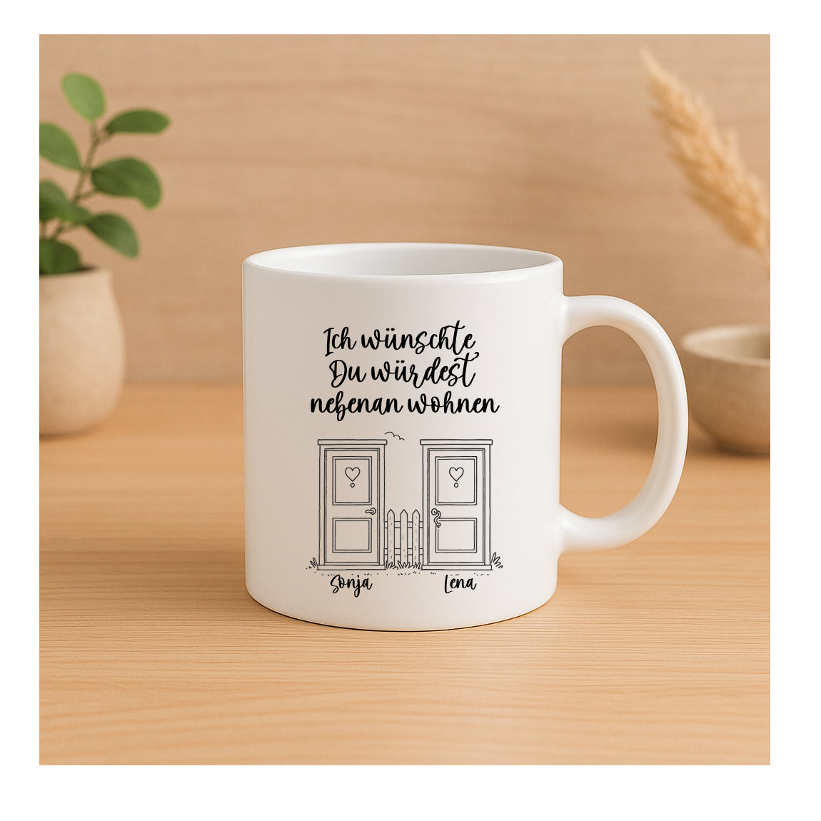 Geschenkidee für Familie oder Freunde – Tasse mit Sehnsuchts-Spruch