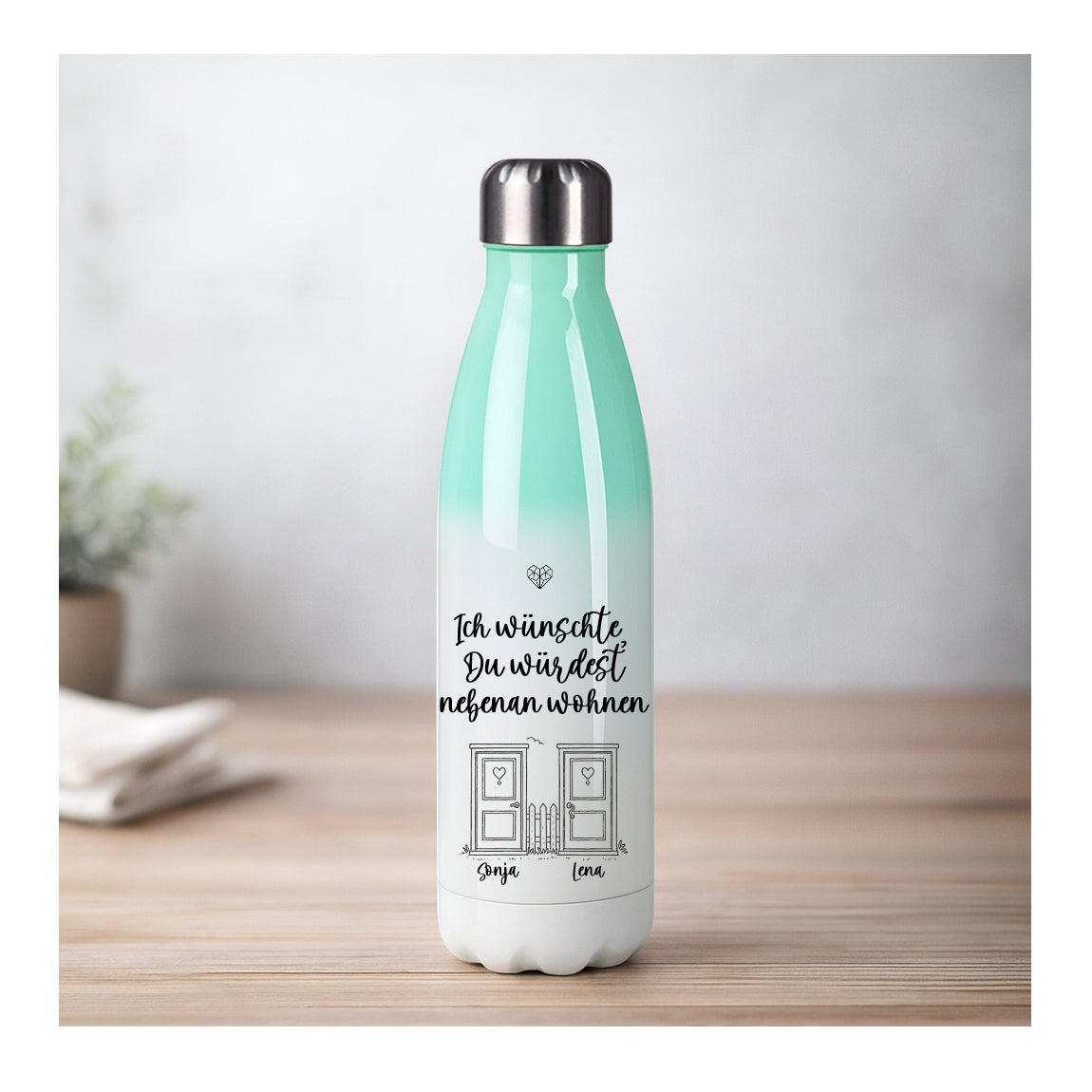Personalisierte Thermosflasche als Geschenkidee für Lieblingsmenschen